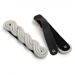 Barras trenzadas de alambre de lingotes de oro y plata, insignias uniformes, charreteras de hombro de algodón hechas a mano - Product Image 4