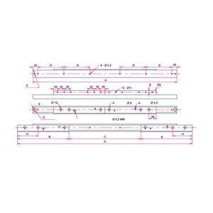 Mesa Extensible con Rieles de Aluminio, Diseño Contemporáneo, Capacidad de 60 kg, Rodamientos de Bolas de Acero al Carbono, Movimiento Sincronizado, para Sala de Estar - Product Image 2