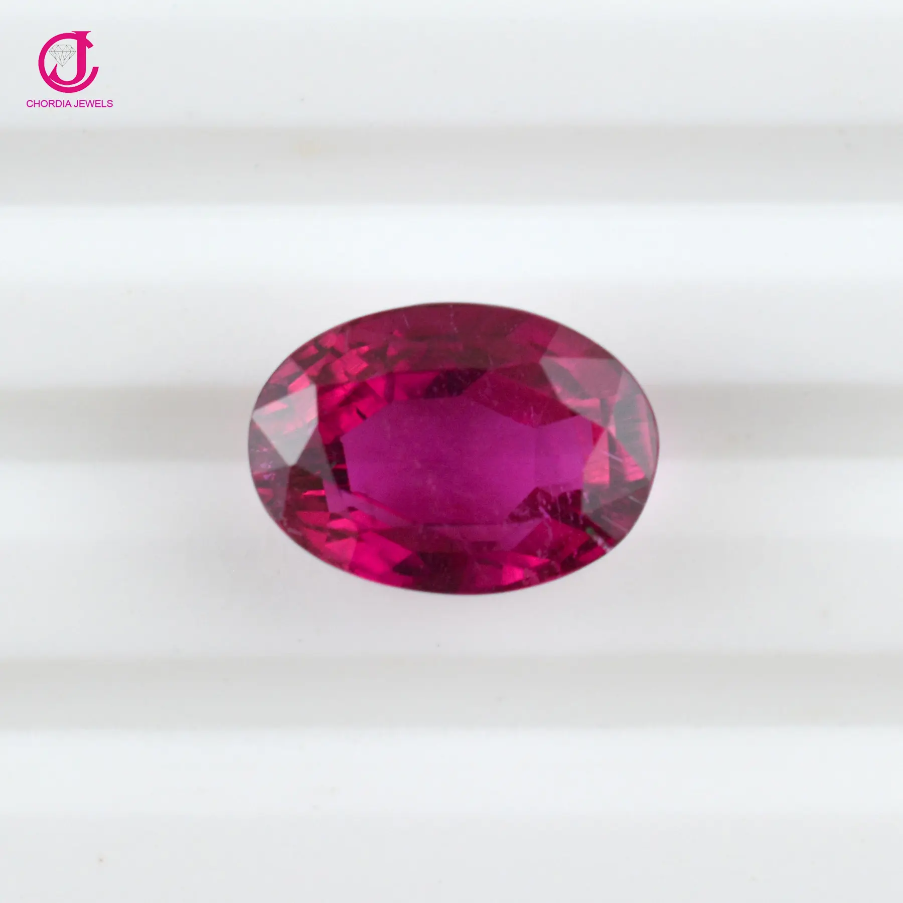 6.05 CTS rubellite Tourmaline Loose đá quý đối với trang sức làm 9x13 mét hình bầu dục cắt đá quý bán buôn Nhà cung cấp từ Ấn Độ