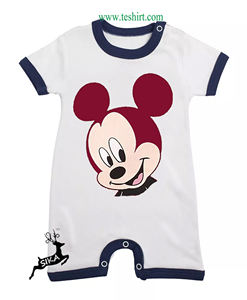 Mono personalizado con estampado de dibujos animados para bebé, Pelele de bebé, ropa para niño, peleles lisos de tirupur, OEM, fábrica directa - Product Image 1