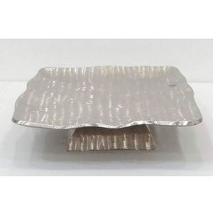 Fantaisie en aluminium nickelé en relief moderne luxe fantaisie Antique Design décoratif mariage et fête fournitures gâteau support serveur - Product Image 1