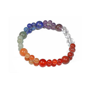 Double Layer 7 Chakra <b>Bracelet</b> | Handmade Reiki Beaded <b>Bracelets</b> | 7 Color New Chakra <b>Bracelet</b> - Product Image 1