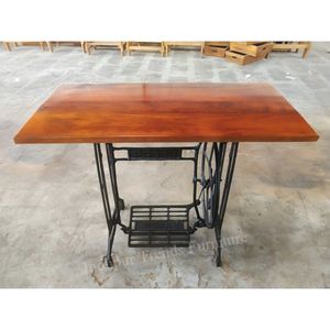 Table de couture antique pour machine à coudre, table convertisseur vintage, réplique des meubles, console, fabrication - Product Image 3