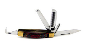 Navaja Plegable Multiusos NVC de 4 Pulgadas con 5 Cuchillas para Herraduras de Caballo, Modelo 1-175-37 - Product Image 3