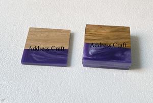 Posavasos creativo hecho a mano de madera de resina para taza de té, posavasos para beber con logotipo personalizado, alfombrillas y almohadillas, Decoración de mesa, posavasos para beber - Product Image 2