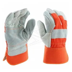 Guantes de seguridad para trabajo, guantes de cuero para mano, industriales, alta calidad, constructor de construcción, agricultura, jardinería