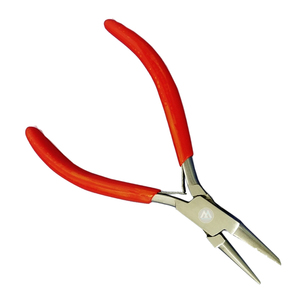 Pince à perles de chapelet de bijoutier, nez rond avec coupe-fil fabriqué avec le meilleur acier chirurgical avec poignée souple - Product Image 5