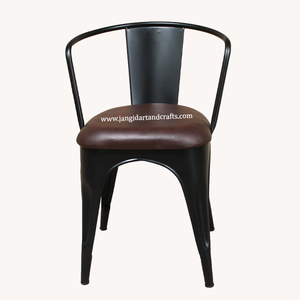 Popular barato Retro Industrial comida rápida muebles Booth asientos restaurante Cafe de hierro mesa de madera y 2 de la Pu de cuero sillas - Product Image 5