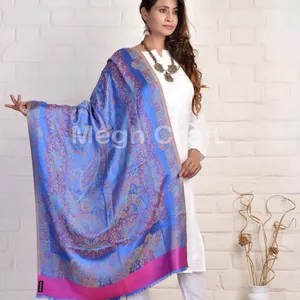 Wholesale indian pashmina stoles - silk shawl india online - partywear double side dupatta - women stylish scarf