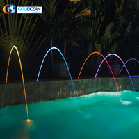 Fuente de agua para piscina, fuente de flujo Laminar con música, gran oferta