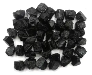 25 pièces de Tourmaline noire naturelle véritable de qualité supérieure, pierres précieuses en vrac non traitées, fabrication brute, bijoux faits à la main - Product Image 1
