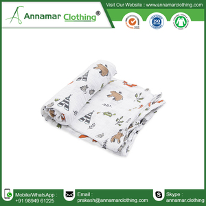 Custom Packaging Cotton Muslin Swaddle <b>Blanket</b> 47 * 47 Inches Double Gauze Muslin Swaddle Wrap - Product Image 4