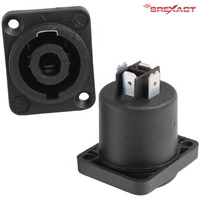 Conector de Altavoz SREXACT de Nylon de 4 Pines, Macho, para Montaje en Panel, Contactos de Aleación de Plata, 250V 20A, Rectangular 19x24mm, Audio