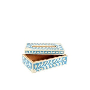 Support et couvercle en tissu 100% naturel, incrustation d'os, meilleure qualité, poli à la main, taille personnalisée, boîte de mouchoirs en vente - Product Image 1