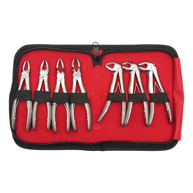 Kit de pinces d'extraction dentaires, pinces chirurgicales en acier inoxydable, Instruments dentaires, 10 pièces