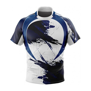 เสื้อรักบี้ผู้ชายรุ่นล่าสุด ดีไซน์ทันสมัย ผลิตจากโพลีเอสเตอร์ 100% น้ำหนัก 220 กรัม เนื้อผ้าระบายอากาศได้ดี สวมใส่สบาย  รับสกรีนโลโก้ด้านหน้า/ด้านหลัง  รับสกรีนชื่อทีมตามสั่ง - Product Image 1