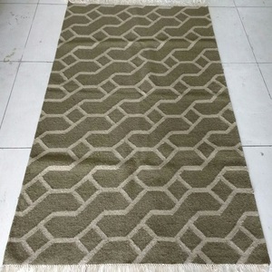 Tapis Kilim en Laine Tressé à la Main, Design Transitions, Réversible, Antidérapant, Toutes Saisons, Idéal pour Salon, Hôtel, Décoration Intérieure - Vente Flash - Product Image 5