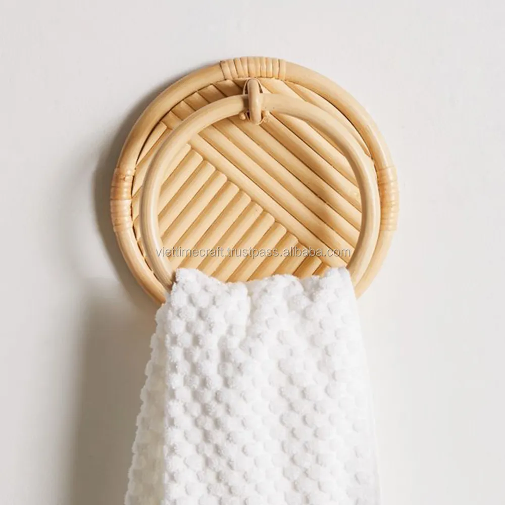Bestes Design Rattan Handtuch ring Großhandel natürliche dekorative Handtuch halter Günstige Preis Großhandel Made in Vietnam