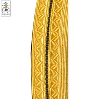 Tresse métallique dorée française avec strass et paillettes, garniture en dentelle, pour manches de pilote, galon, fil d'argent et d'or, Mylar, chaussures
