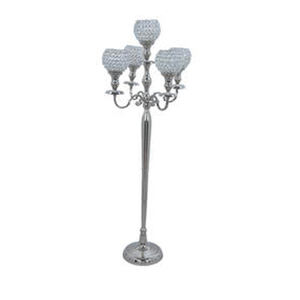 Candélabres en cristal, centre de table de mariage, candélabres en or - Product Image 1