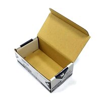 Dossiers d'emballage en carton recyclé personnalisés, pliables, avec fermeture invisible, pelliculage mat, gaufrage UV, pour supermarché