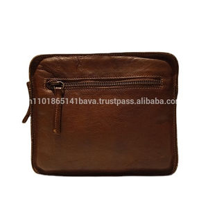 Bolso bandolera de cuero genuino marrón claro Unisex pequeño compacto verano reutilizable perlas flores estilo Vintage cubierta con cremallera - Product Image 1