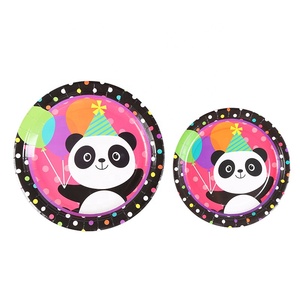 Ensemble de décorations de fête Panda <span class=keywords><strong>Vaisselle</strong></span> d'<span class=keywords><strong>anniversaire</strong></span> pour enfants comprenant des assiettes Serviettes Tasses-Décorations de mariage - Product Image 4