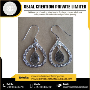 Fine Jewelry Boucles d'oreilles en argent 925 Boucles d'oreilles en pierres précieuses Bijoux au prix de gros du vendeur et fournisseur indien - Product Image 3