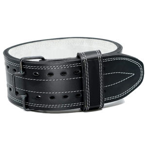 GENUINE LEATHER POWER HEAVY DUTY WEIGHT LIFTING BODY BUILDING - Product Image 1