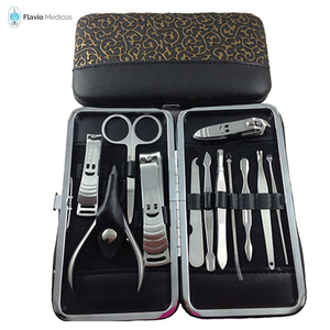 Stainless Steel <b>Nail</b> Clipper Travel & Grooming Kit <b>Nail</b> Tools Beauty Kits <b>Set</b> of 18pcs With Leather Case - Product Image 3
