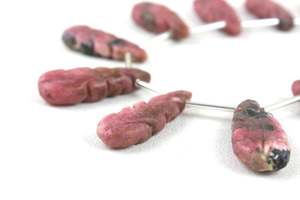 Cuentas de Rodonita Natural para tallado, joyería de calidad auténtica, fabricación de joyas al por mayor, 12 piezas - Product Image 2