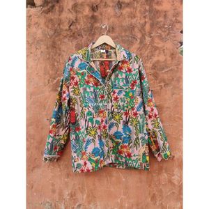 ชุดนอนผ้าฝ้ายพิมพ์ลายบล็อกมือ,ชุดนอนผ้าฝ้ายแบบออร์แกนิกชุดนอนกลางคืนอินเดีย - Product Image 2