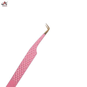 Pince à épiler pour les cils, outils de qualité supérieure, avec Logo personnalisé, rose, avec poignée en diamant, 1 pièce - Product Image 3