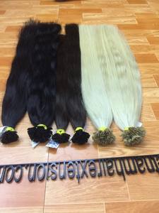 Extensions de cheveux capsules les plus vendues, pointes plates I U V, 100% cheveux vierges Remy du Vietnam, longueur 8"-40", 100g - Product Image 5