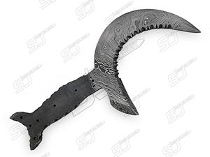 Venta caliente DIY forjado Moon Crest hoja de acero de Damasco Acero inoxidable personalizable OEM Industrial Chef cuchillo de bolsillo - Product Image 3