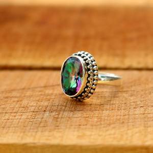 Anillo de topacio místico Natural, joyería de plata de ley 925, Gema 2022, precio de fábrica al por mayor - Product Image 3