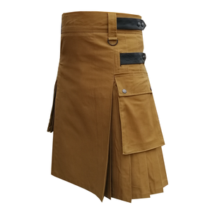 Traditional Scottish Men's Bassoon Cargo <b>Utility</b> with Four Leather Straps - Product Image 1