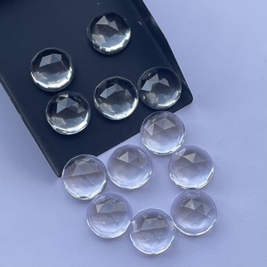 10mm 20mm Quartz de cristal naturel rond Rose Cut calibré Cabochon pierres précieuses en vrac du fabricant à la meilleure usine en gros - Product Image 1