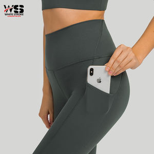 2022 New Arrival <b>Women</b> Clothing Running Fitness Wear High Quality <b>Leggings</b> With Side Pockets Available in Different Color - Product Image 4