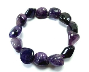 Pulsera de moda de piedras preciosas de cristal de piedra caída de amatista para hombres y mujeres, joyería de regalo y meditación energética - Product Image 5