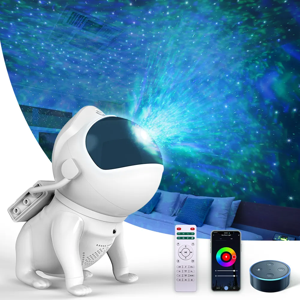 Space Dog Star Ceilling Light Sky Galaxy Light Astronaut Star Projector For Bedroom