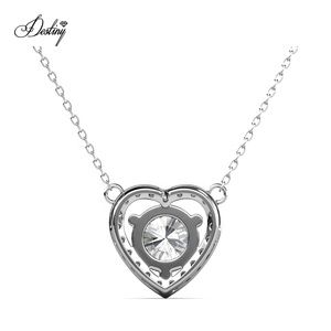 Collana con Pendente a Cuore in Argento Sterling 925 con Moissanite GRA da 1.0CT di Alta Qualità a Prezzo Accessibile Gioielli da Donna Destiny - Product Image 2