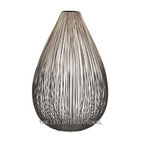 Shiny Polished Decorative Flower <b>Vase</b> Aluminum Metal Home Decor Bed Living Room Office Wedding Table Item <b>Vase</b> - Product Image 6