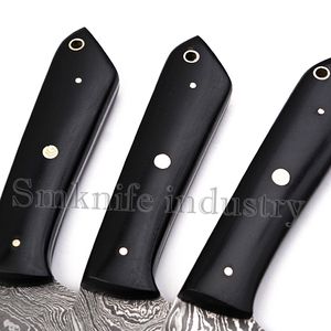 Handmade Modern Design Damascus Steel Chef <b>Knife</b> <b>Set</b> (SMK1562) 3-Piece G10 Wood Handle Professional Kitchen Chopping <b>Sharp</b> Meat - Product Image 4