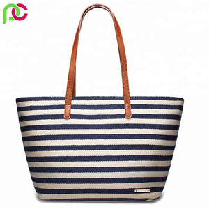 Bolso de mano de playa, bolso de lona personalizado, fabricante indio, venta al por mayor, bolso informal de lona grande personalizado con asa de cuerda a la moda para mujer - Product Image 3