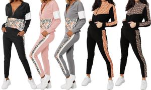 ชุดวอร์มผู้หญิงไซส์ใหญ่ ผ้าฟลีซเทคโนโลยีโพลีเอสเตอร์/คอตตอนคุณภาพสูง แบบเรียบ โอเวอร์ไซส์ สองชิ้น สำหรับฤดูใบไม้ผลิ - Product Image 6