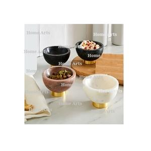 Ensemble de 3 bols de service pour aliments de différentes tailles, forme ronde, en marbre, pour desserts, en-cas, pour fournisseur en gros - Product Image 4