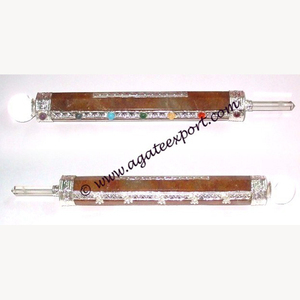 ไม้กายสิทธิ์ควอตซ์สีทองงานหัตถกรรมหินกึ่งมีค่า - Product Image 1