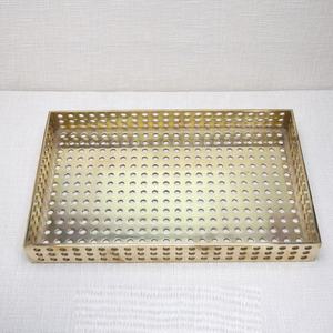 อลูมิเนียมการออกแบบใหม่ทองโบราณถาดสำเร็จรูปที่ให้บริการสำหรับดอกไม้และผลไม้ตารางตกแต่งถาด - Product Image 6