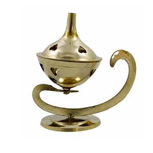 Brûleur Bakhoor en laiton poli de couleur or fait à la main forme et taille personnalisées en vrac - Product Image 4